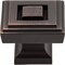 Jeffrey Alexander 1-1/4" Overall Length Brushed Oil Rubbed Bronze Square Delmar Cabinet Knob 585L-DBAC - alternate 4